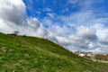 A hillwalking route up to ArthurÃ¢â¬â¢s Seat, the highest point in Edinburgh located at Holyrood Park, Scotland, UK